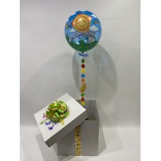 Get Well Deco Bubble Balloon in a Box